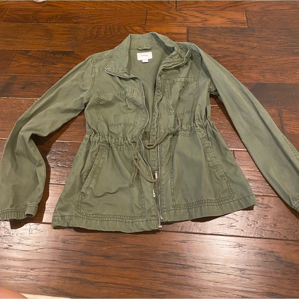 Army green Old Navy canvas jacket